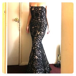 Jovani black maxi gown formal prom wedding dress